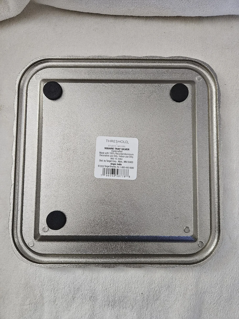 NWT Threshold x Studio McGee Silver Recycled Aluminum Square Rope Tray